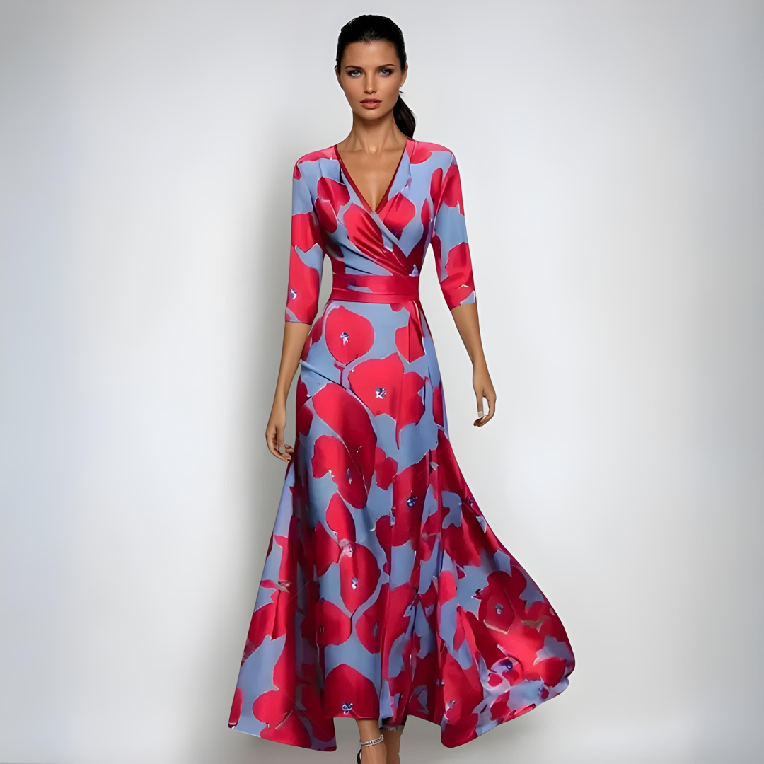 Laetitia™ | Robe Longue Élégante à Imprimé Floral